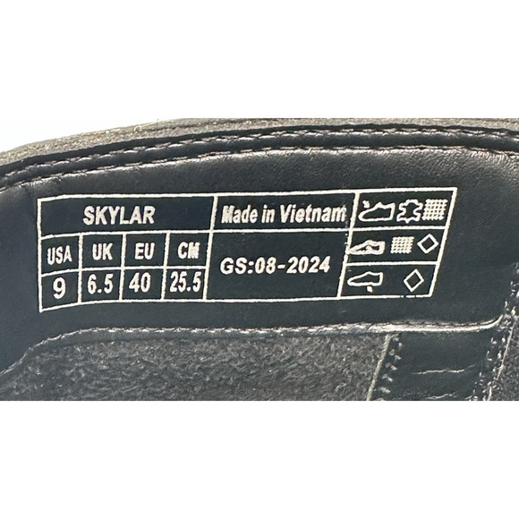 VIONIC Skylar Black Leather Wedge Ankle Boots Booties Womens Size 9 New $160 - Picture 11 of 12